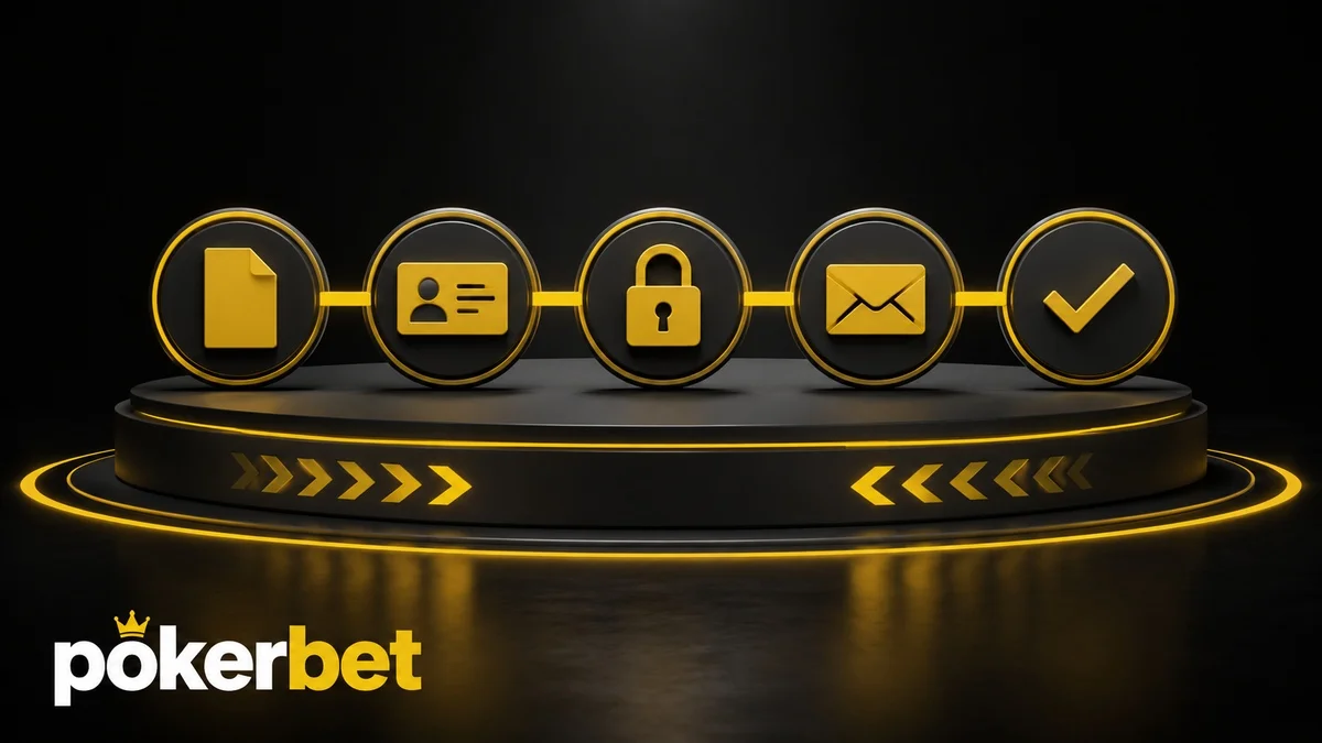 Реєстрація в PokerBet за 5 кроків — форма, ID, пароль, email, підтвердження